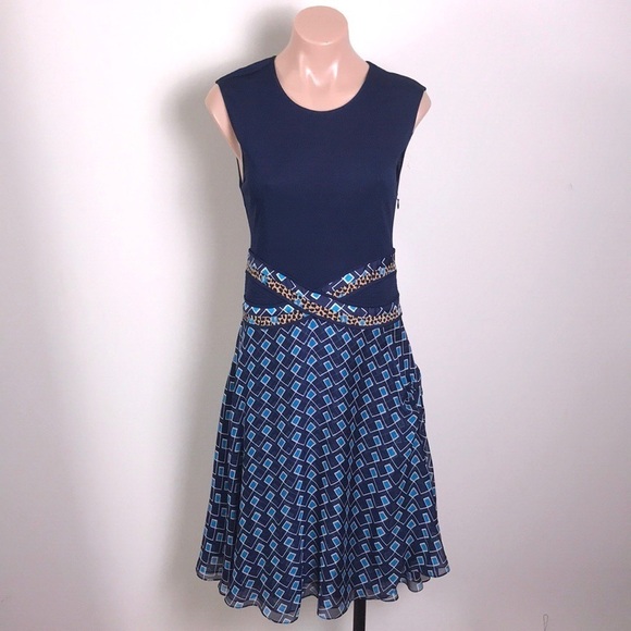 Diane Von Furstenberg Rosalie Midnight Navy Dress - Picture 2 of 13